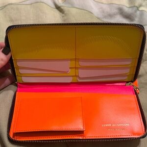 Comme des Garçons Orange and Yellow Wallet